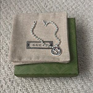 Gucci Silver Charm Bracelet